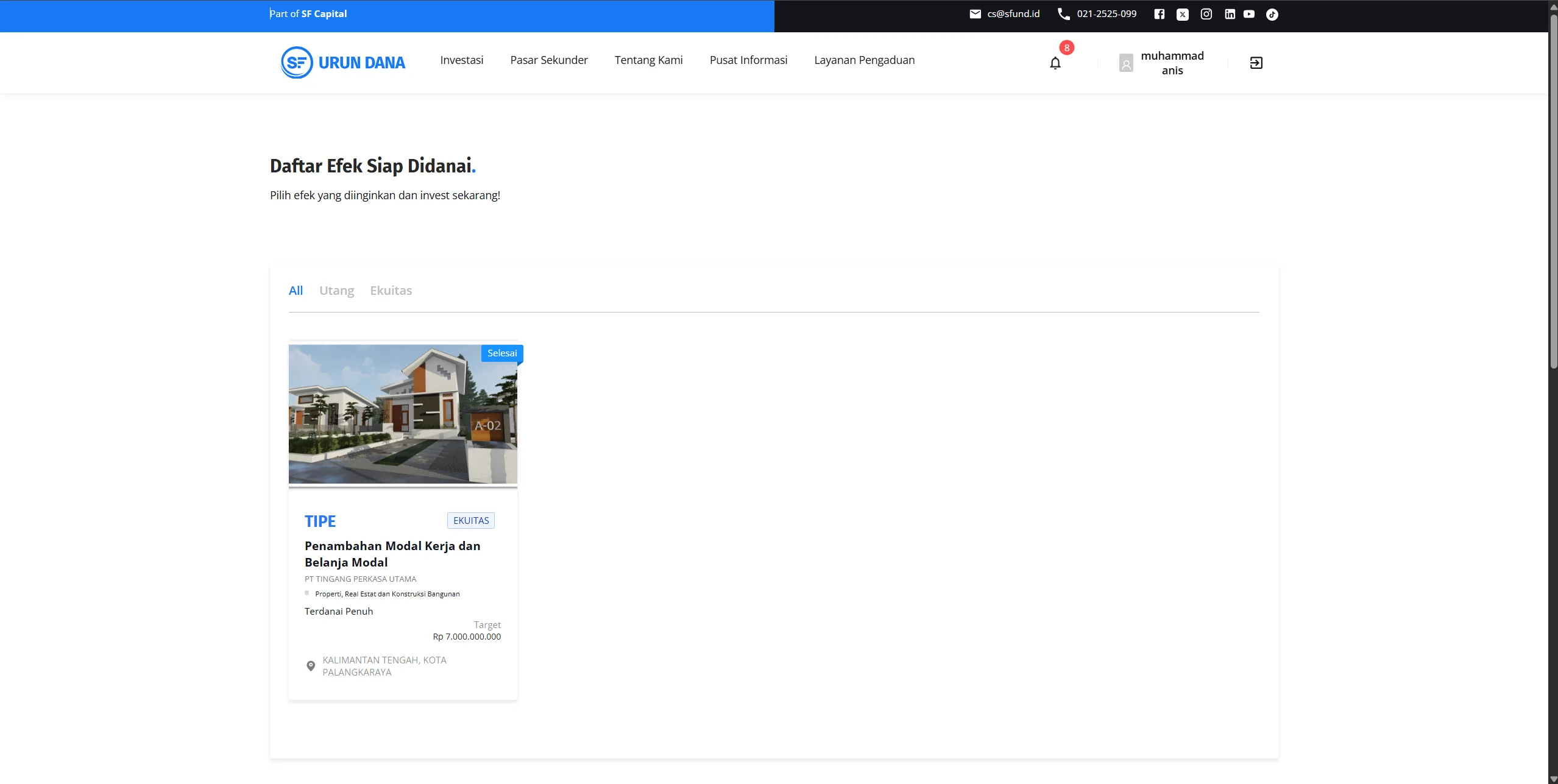 SFUND Fintech Platform screenshot