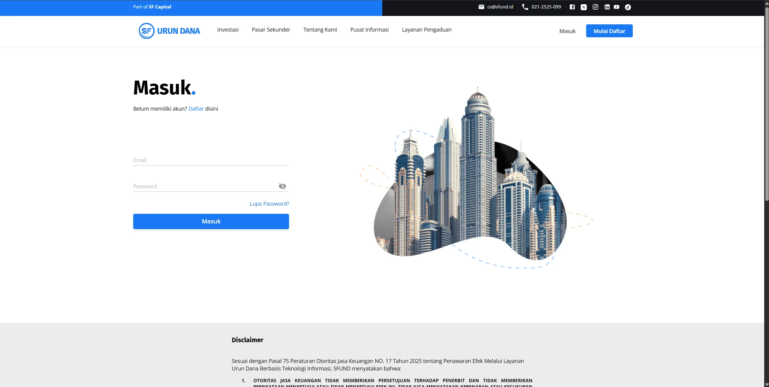 SFUND Fintech Platform screenshot