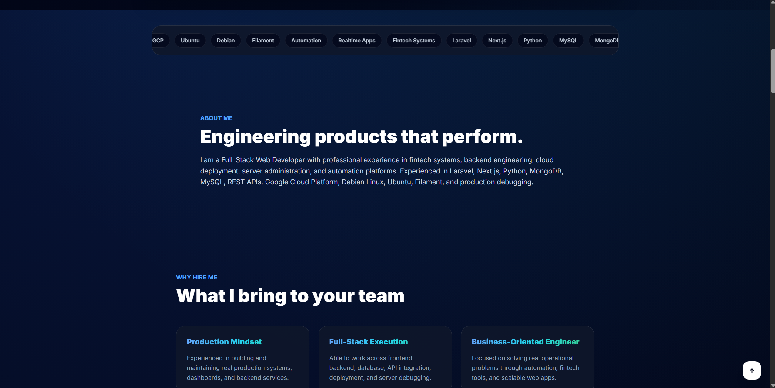 Personal Portfolio Website screenshot