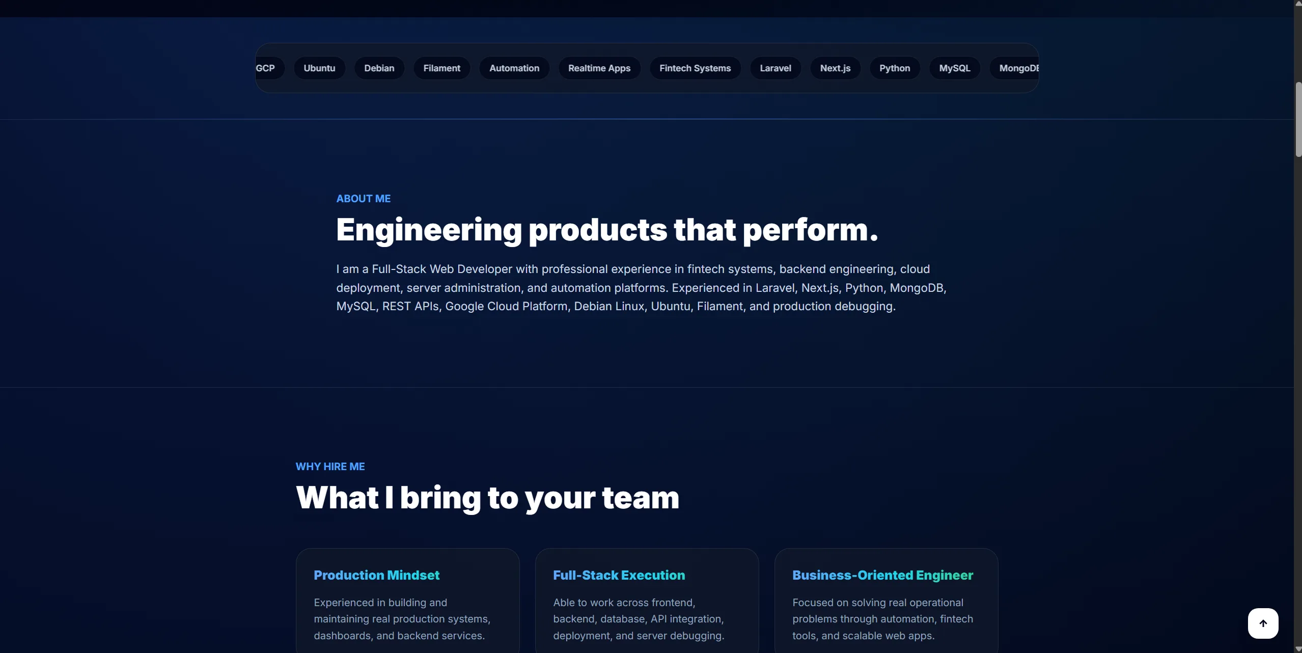 Personal Portfolio Website screenshot